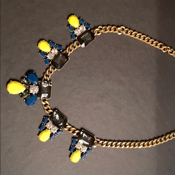 J. Crew Statement Necklace - Yellow, Navy, Royal - Picture 3 of 6